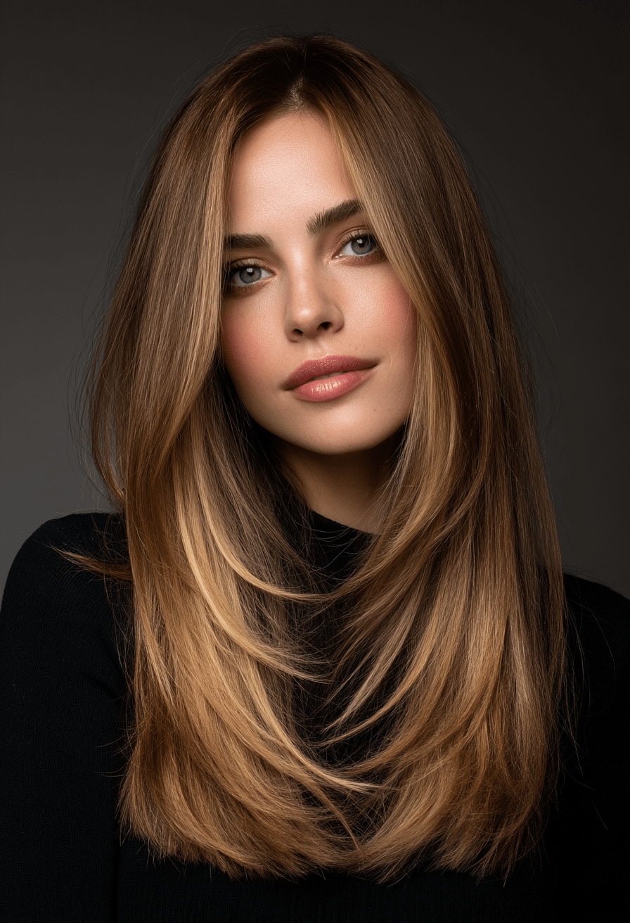 Vorher-Nachher-Bilder von Balayage und Strähnen