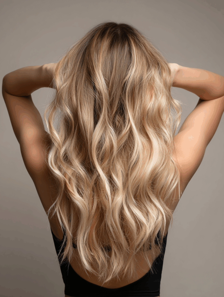 Vorher-Nachher-Bilder von Balayage und Strähnen